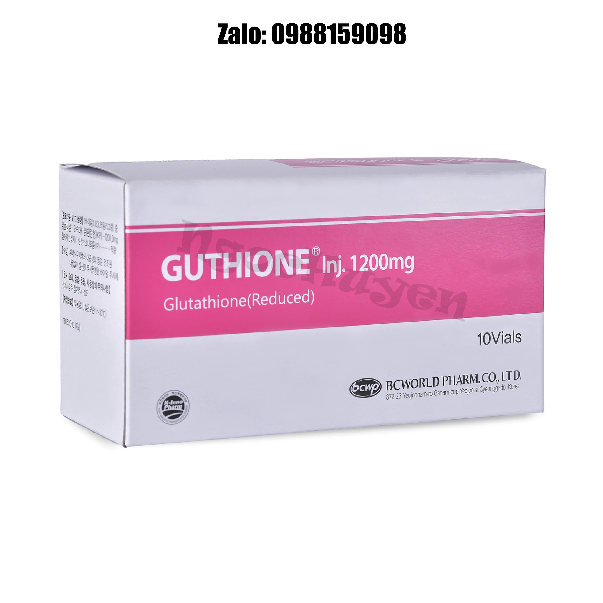 Làm Trắng Da  Gluthione 1200mg  1 hộp 10 lọ - Mix Meso, Mix Truyền Trắng