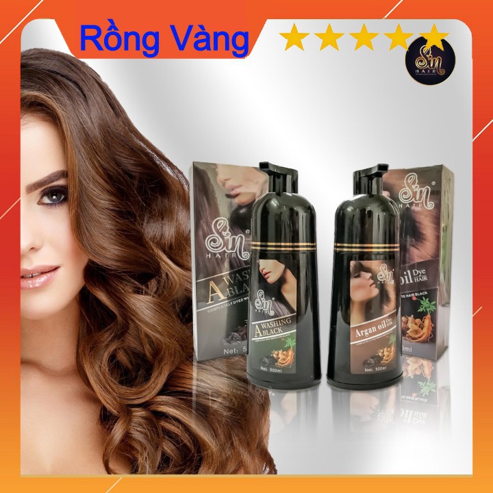 Dầu Gội Nhuộm Nâu Tóc SIN HAIIR (CHAI NÂU)