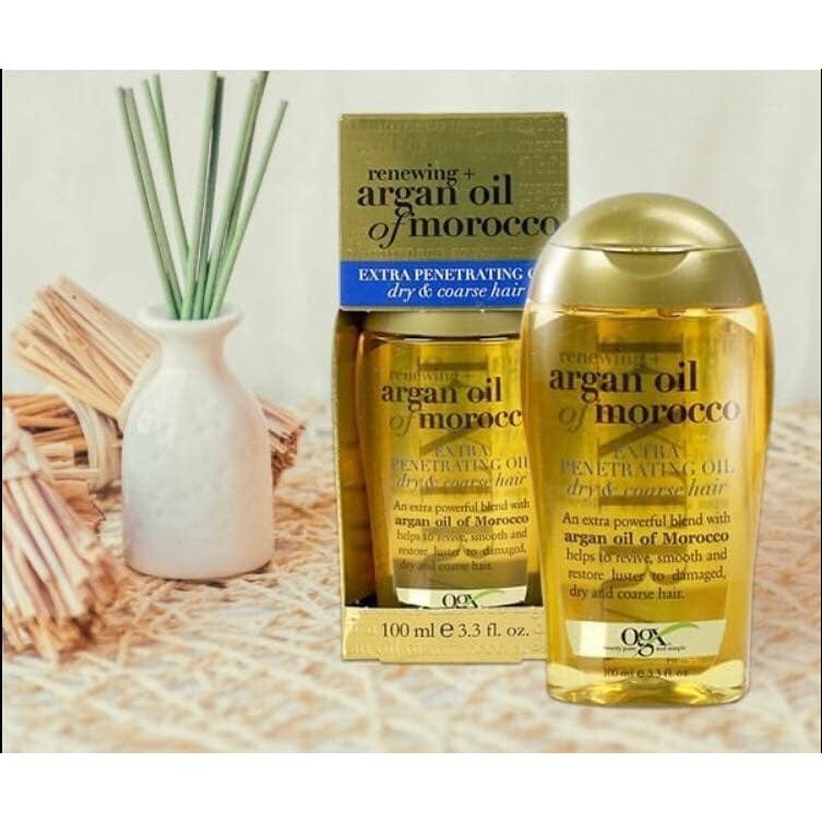 [HCM]Combo 2 Dầu Dưỡng Tóc Dành Cho Tóc Khô OGX Argan Oil Morocco Extra Penetrating Oil Dry & Coarse Hair 100ml