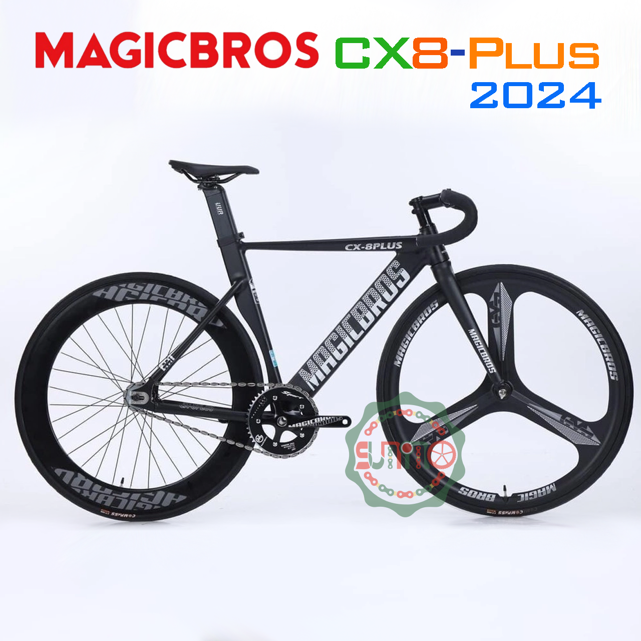 Xe đạp fixed gear MAGICBROS CX8 Plus 2024 bánh trước 3 đao