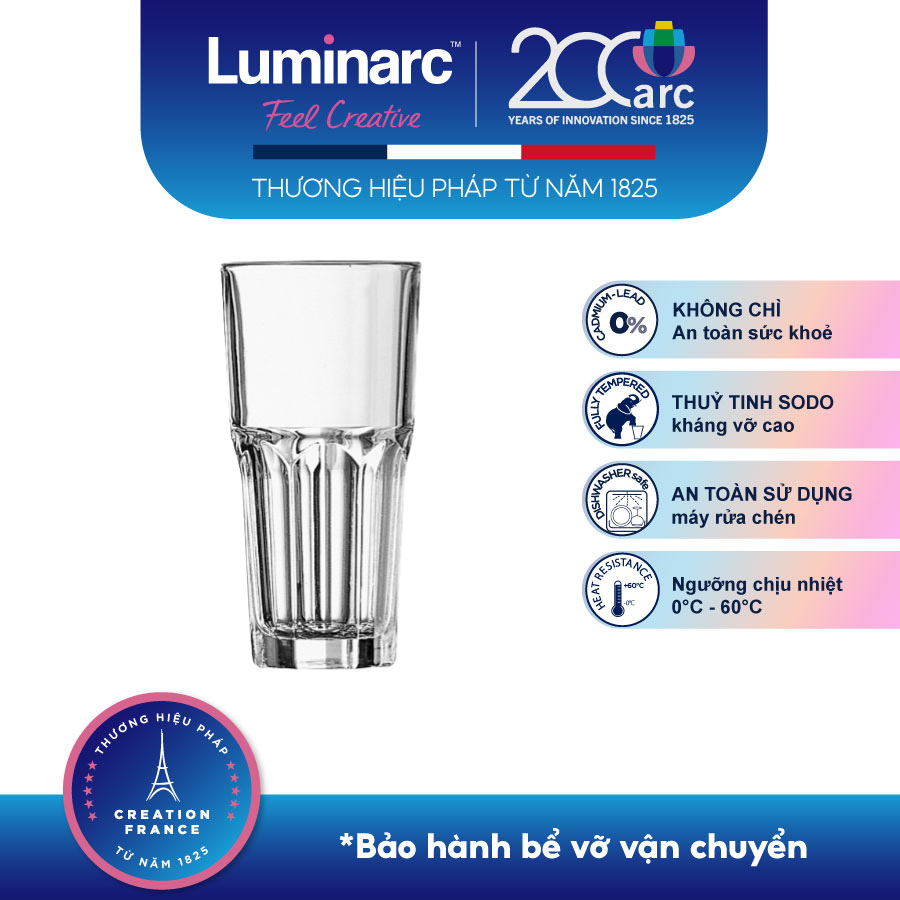 Bộ 6 Ly Thuỷ Tinh Arcoroc Cao Granity 310ml - LUGRG3654