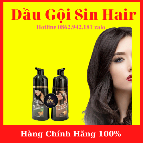 Dầu gội phủ bạc nhân sâm SIN HAIR Nhật Bản + Tặng Băng Đô Tai Mèo – AN001