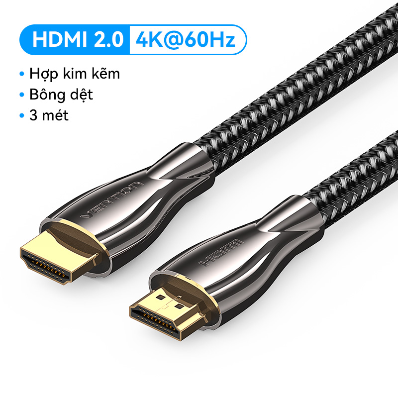 Vention dây cáp HDMI 2.0 HDMI to HDMI Cable HDMI 2.0 3D 4K 60FPS Cable HD HDMI Cable cáp HDMI kết nố