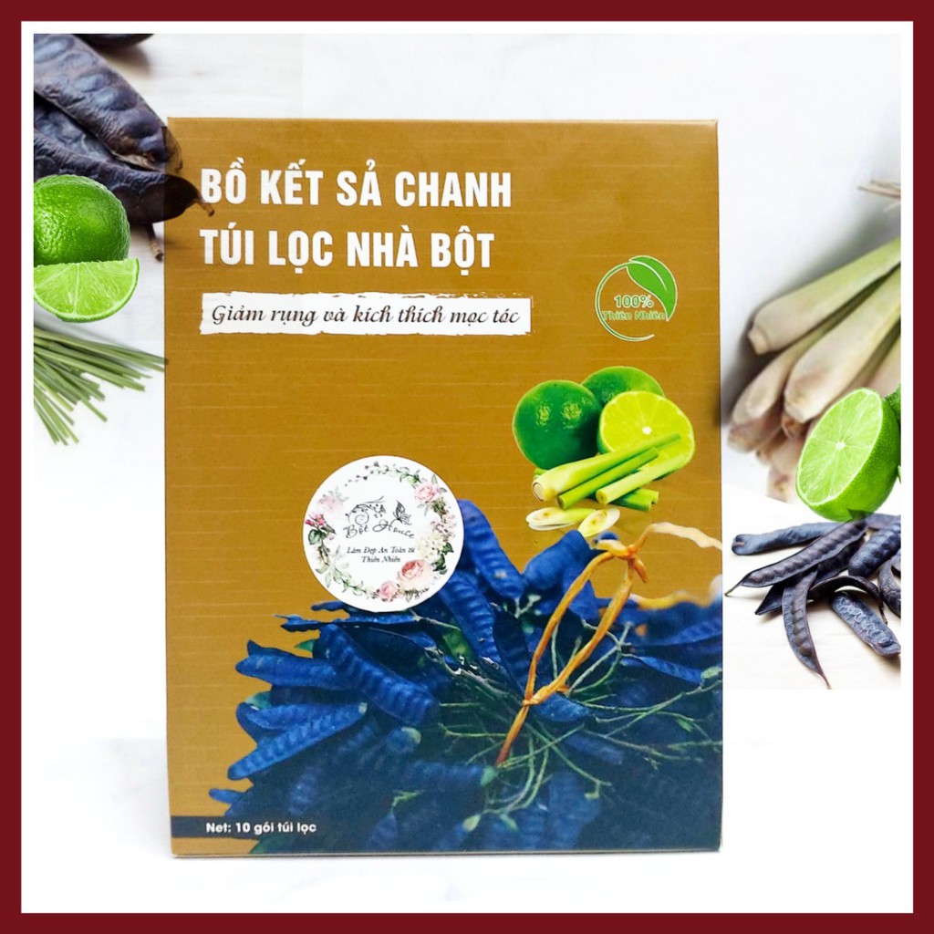 [Hcm]Bồ Kết Sả Chanh Túi Lọc Handmade Nhà Bột Giảm Rụng Kích Thích Mọc Tóc