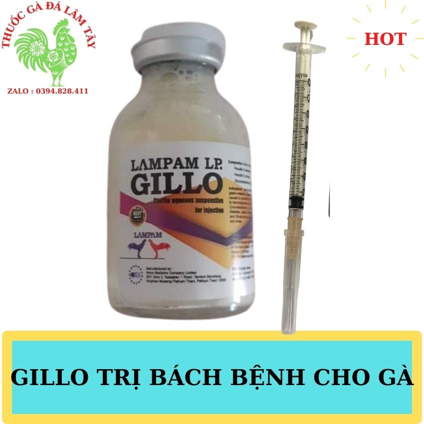 Gillo Lampam 20ml-Tr.ị Bá Bệnh Cho Gà Đá Nhập Khẩu Thái Lan-Có Tặng Kèm Kim Tiêm . THUOCGADALAMTAY