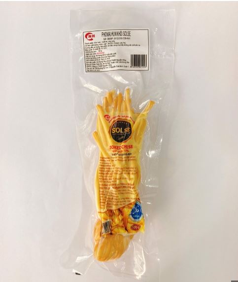 Phô mai dây hun khói Solse 100g - Phô mai sợi xông khói - Russian smoked string cheese 100g (sản xuấ