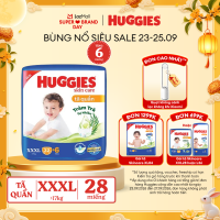 [ Quà giao sau][Tặng 6 miếng] Tã/bỉm quần Huggies Skin Care Super Jumbo XXXL22+6 miếng với tràm trà dịu da