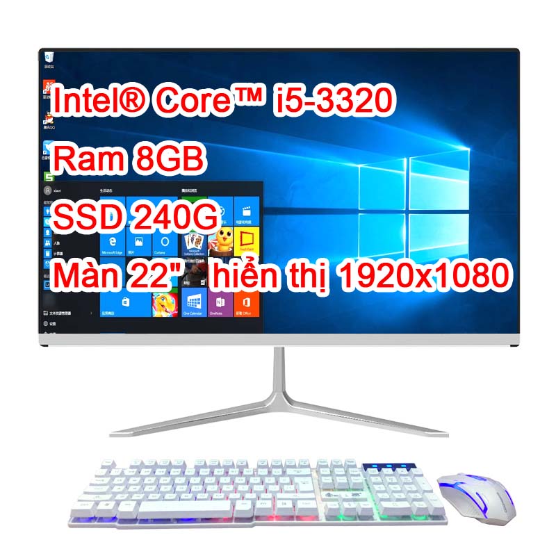 PC All In One CPU Core i5 Processor 4GB DDR3 128GB SSD WIFI22" HD+