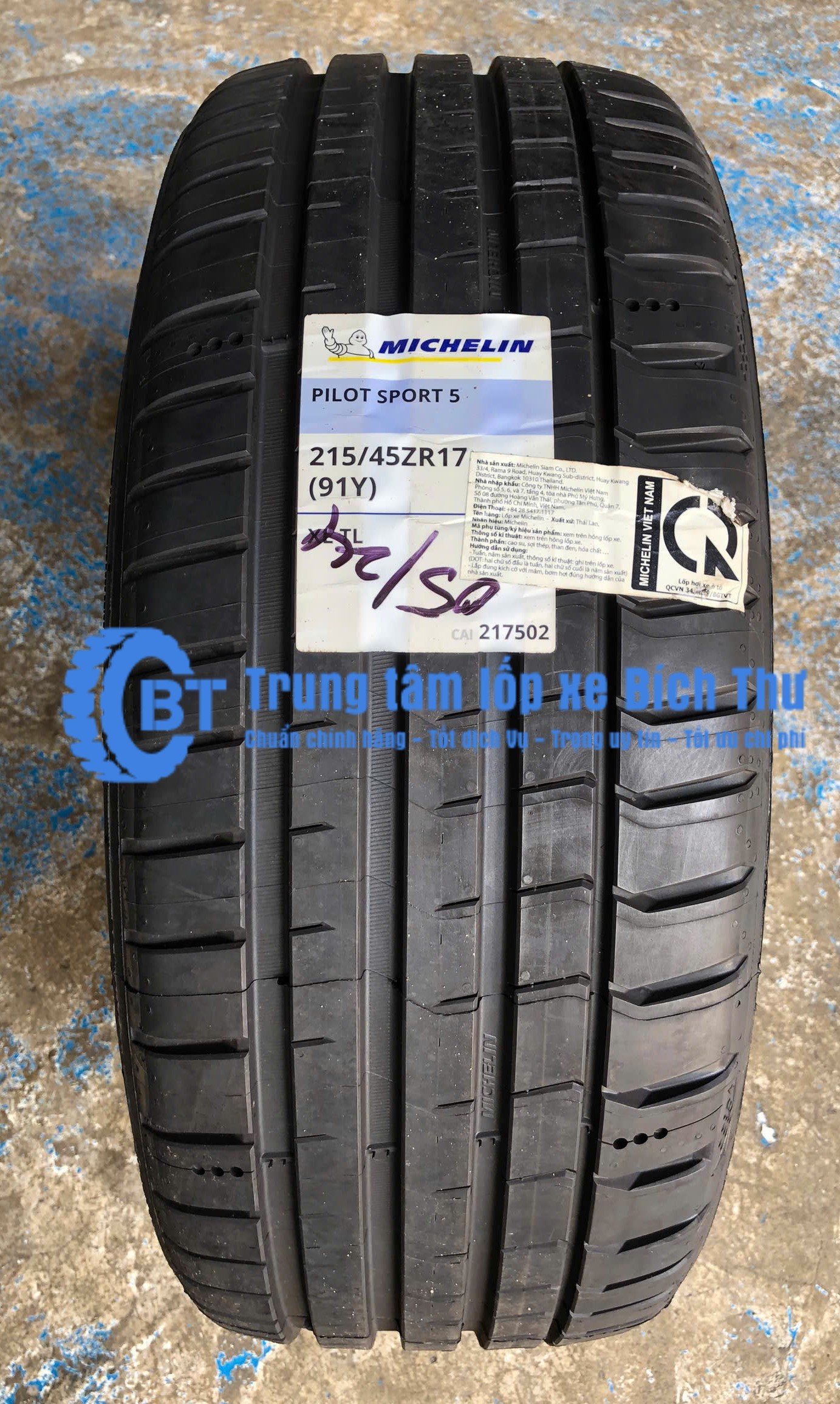 Lốp Michelin 215/45R17 Pilot Sport 5