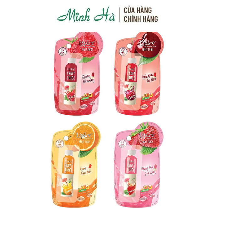 Son Lipice Sheer Color Fruit Juice 4G Chiết Xuất Từ Nước Ép Trái Cây Nguyên Chất