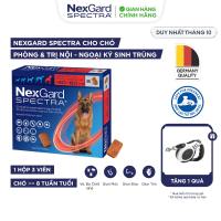 NexGard SPECTRA - Viên nhai phòng & trị nội ngoại ký sinh (ve rận bọ chét ghẻ demodex sarcoptes giun) dành cho Chó