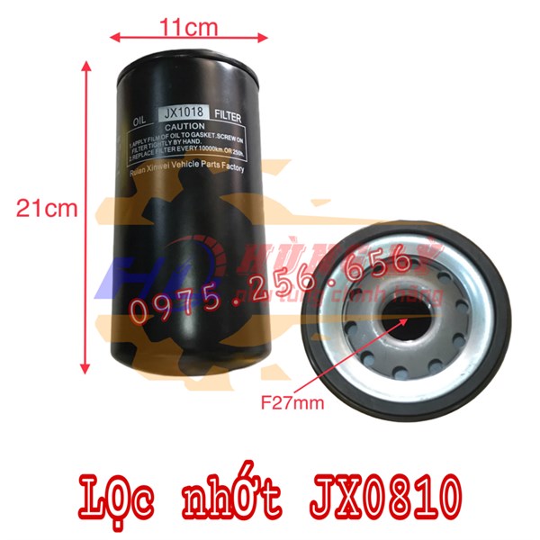 Lọc Nhớt JX0818A=JX0818 lọc nhớt HM6T=TH6T phụ tùng ô tô phụ tùng Hùng Lỳ