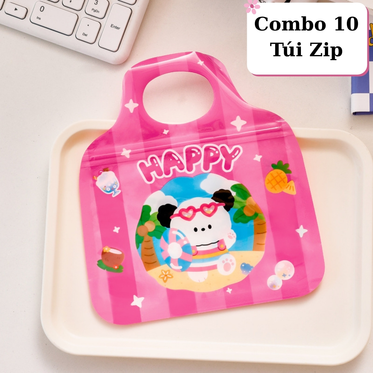 Combo 10 Túi Zip Đựng Quà Hoạt Hình Dễ Thương 18x20cm Túi Gói Quà Túi Đựng Kẹo Phụ Kiện pcs