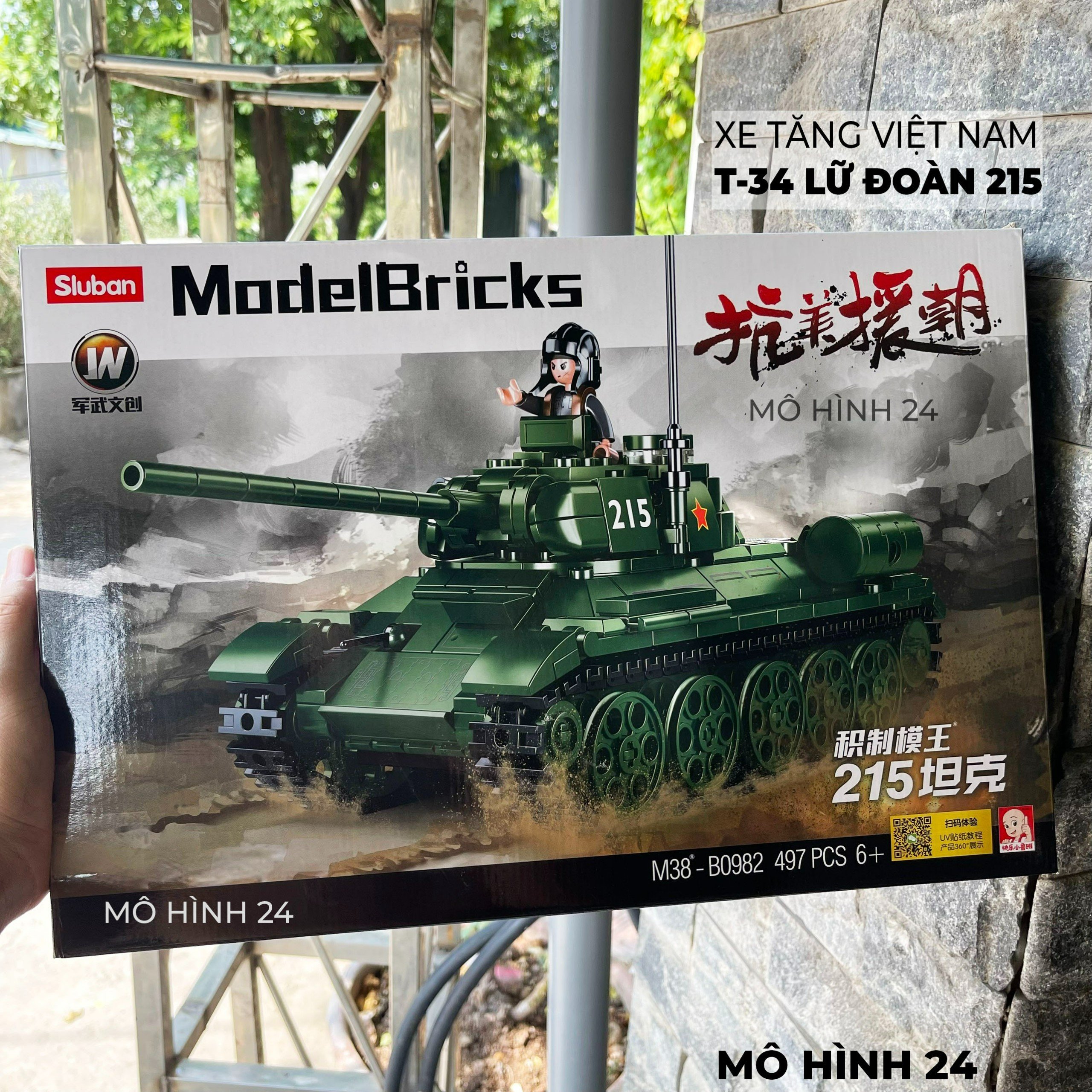Bộ đồ chơi mô hình non lego Lắp Ráp Mô Hình xe tăng MOC 432 chi tiết lego xe tăng semboblock le.go xe tăng T34