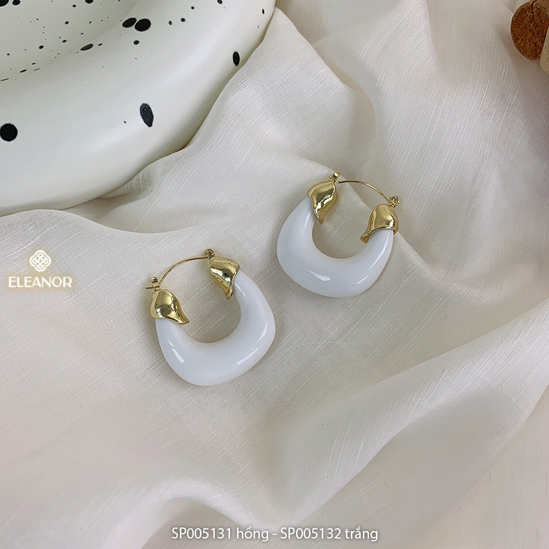 Bông tai nữ chuôi bạc 925 Eleanor Accessories khuyên tai thiết kế chữ U phong cách retro phụ kiện tr