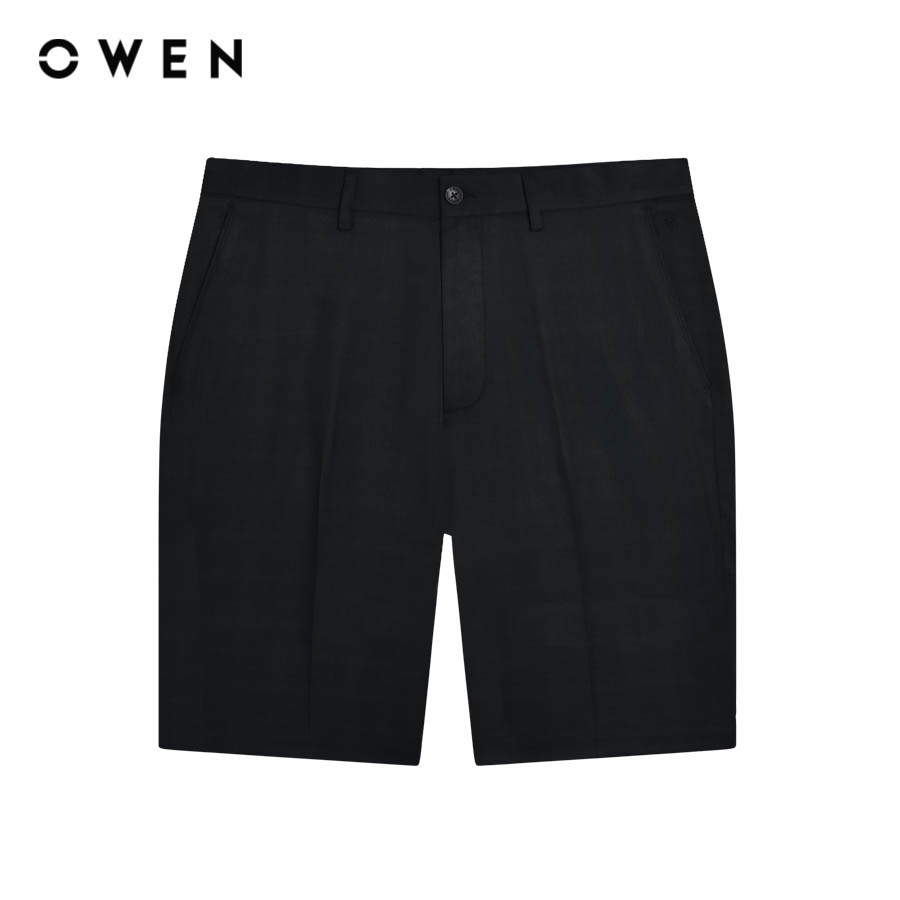 OWEN - Quần short Trendy SV252509 màu Đen chất liệu Nano