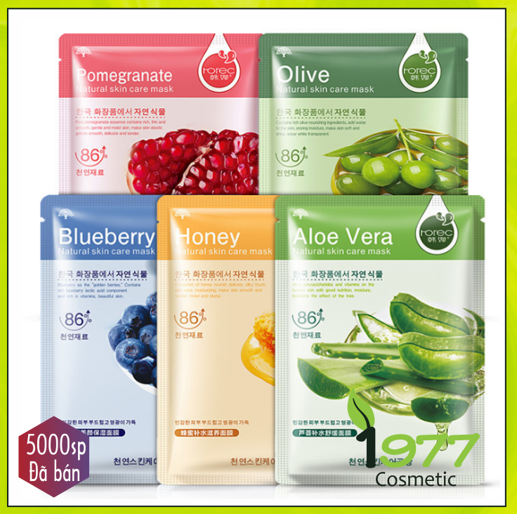 Combo 10 Mặt Nạ Giấy Dưỡng Da Mụn Cấp Ẩm Thải Độc Tinh Chất Trái Cây Rorec Nhẹ Dịu Cho Làn Da Tươi Mát Cung Cấp Độ Ẩm Giảm Sưng Tấy Trắng Da Se Khít Lỗ Chân Lông