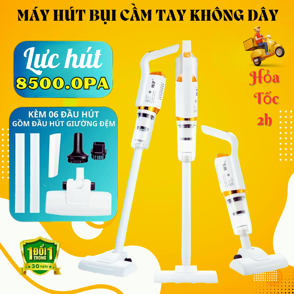 [ QUÀ TẶNG 6 MÓN ] Máy hút bụi cầm tay không dây ROWANTO RT-3008 đa năng gia đình mini pin sạc -Hút 