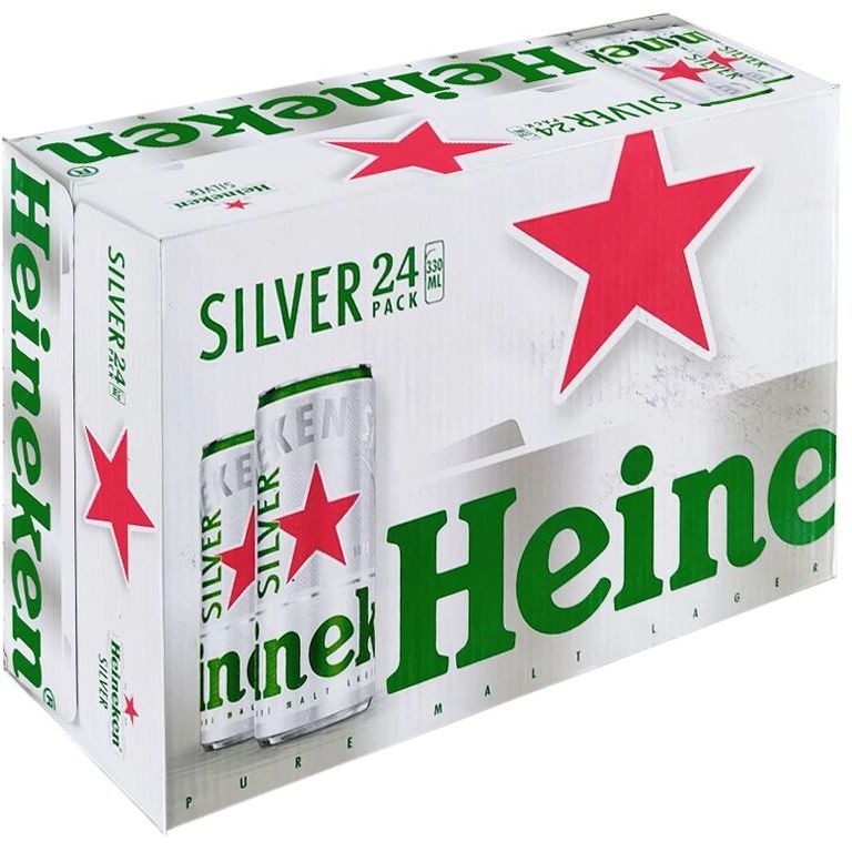 Bia HEINEKEN bạc lon 330ml