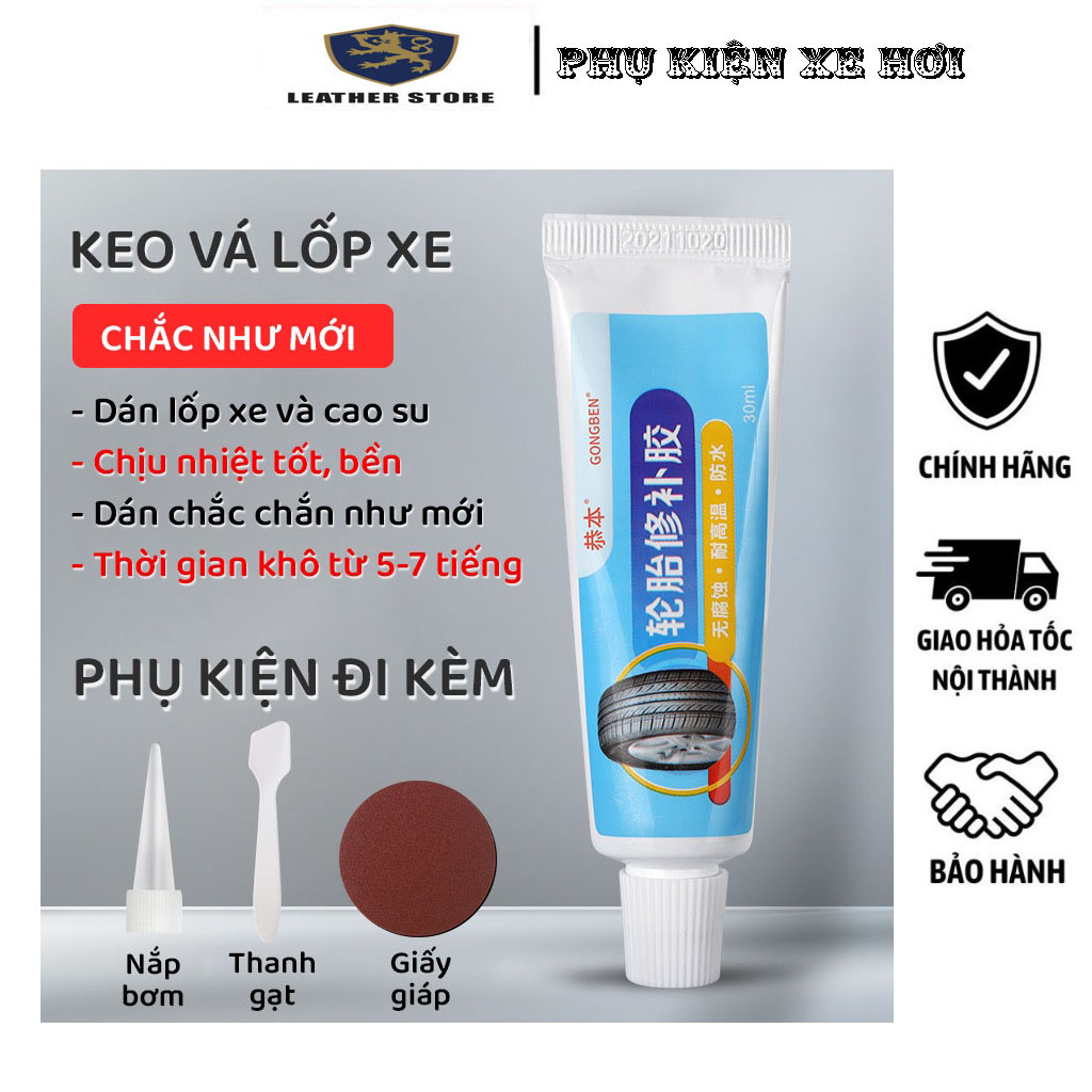 Keo dán vá lốp ô tô xe máy bền chắc như mới keo sửa chữa vết nứt lốp chuyên dụng độ đàn hồi cao chịu