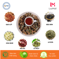 Trà gạo lứt đậu đen xanh lòng đậu đỏ hoa nhài lá dứa cỏ ngọt Robi Mart gói 1kg giảm cân mát gan giúp ngủ ngon - Hàng chính hãng