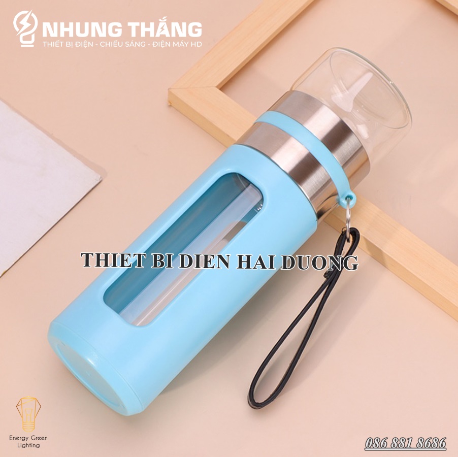 Bình Pha Trà Giữ Nhiệt BT-600 - Thuỷ Tinh 2 Lớp - Kèm Ly Uống Trà Tiện Lợi