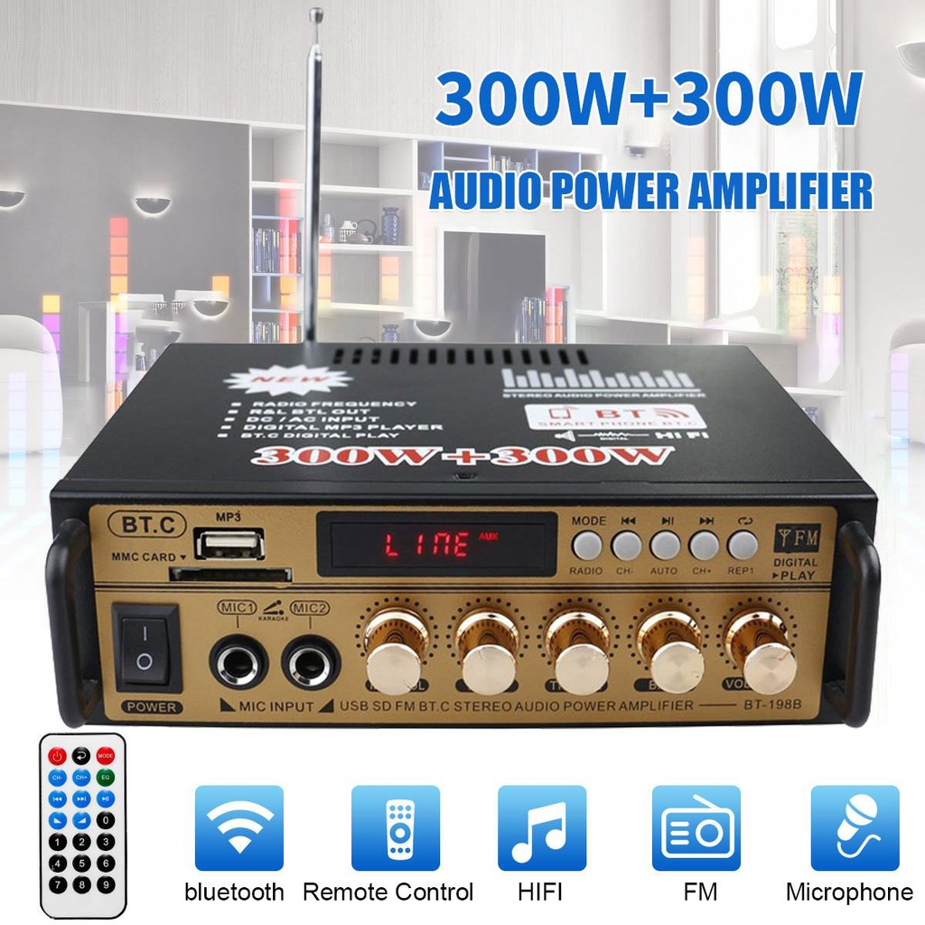Amply 5.1 karaoke Ampli bluetooth Amly mini Karaoke Kentiger HY 803 Amly mini bluetooth BT-298A công suất lớn tự động lọc nhiễu và tạp âm âm thanh chuyên nghiệpcực chất bass chuẩn dễ dàng sử dụng