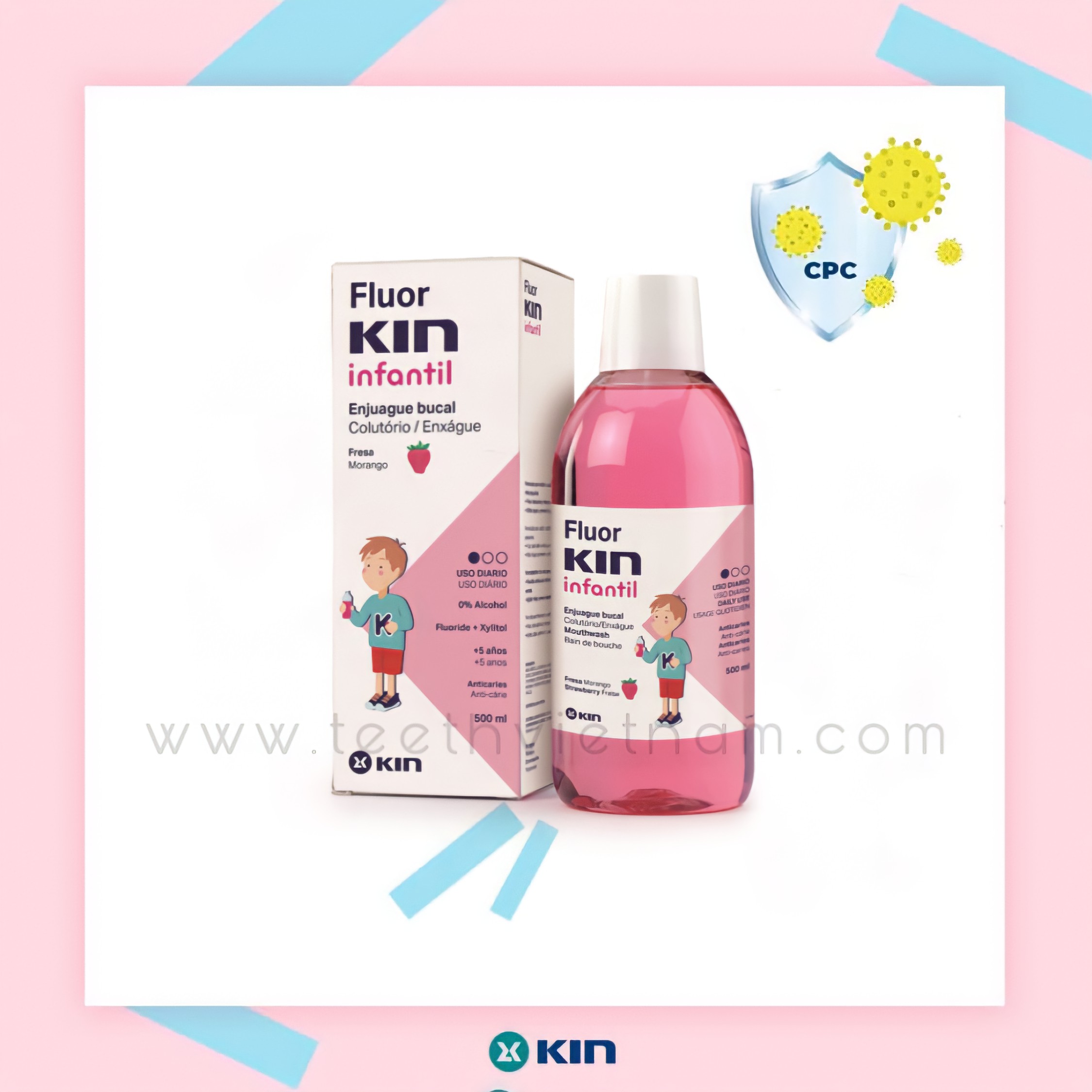 Nước Súc Miệng Cho Trẻ Em - Fluor Kin Chirdren 500Ml