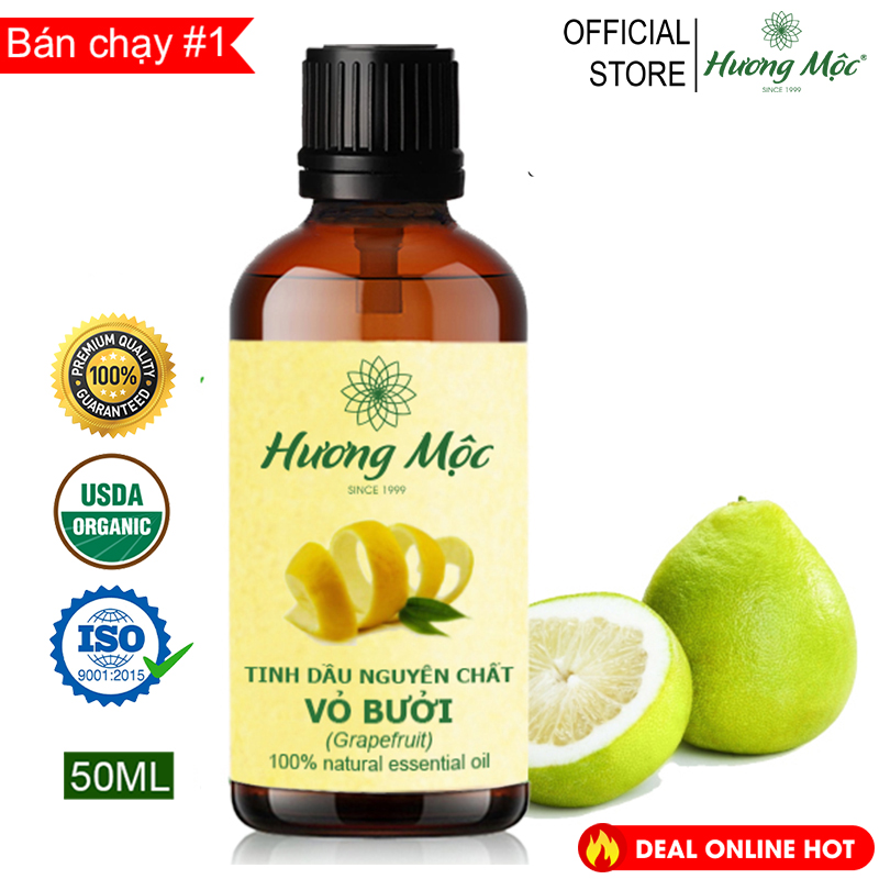 Tinh Dầu Vỏ Bưởi Hương Mộc 50Ml | Grapefruit Essential Oil 50Ml - Chất Lượng Cao Có Kiểm Định