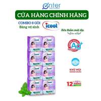 [Hàng Chính Hãng] Băng vệ sinh ICOOL Siêu Thấm tím mới BVS ban ngày 24cmcó cánhMẶT LƯỚI MỀMkháng khuẩnmát dịu