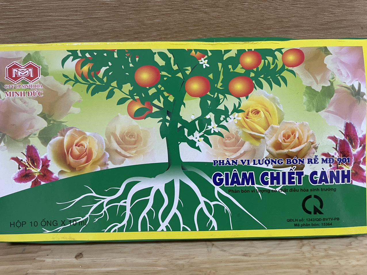 Phân vi lượng bón rễ MD 901Giâm chiết cành( hôp 10 ống x10 ml ) Ra rễ nhanh tăng tỷ lệ nảy mầm cho