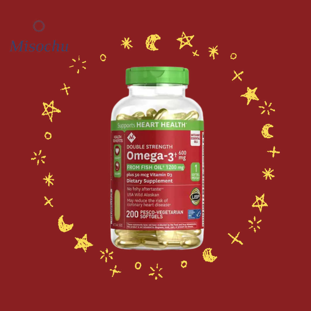 Viên Uống Omega - 3 + Vitamin D3 Hỗ Trợ Tim Và Não Khỏe Mạnh Members Mark 200 Viên Của Mỹ - Misochu