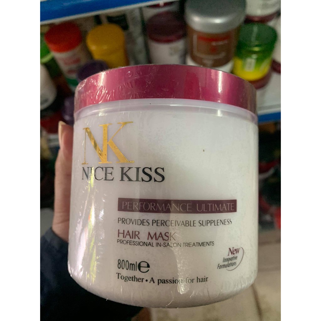 Kem Hấp Dầu Tóc Nice Kiss Siêu Mềm Mượt Tóc 800Ml