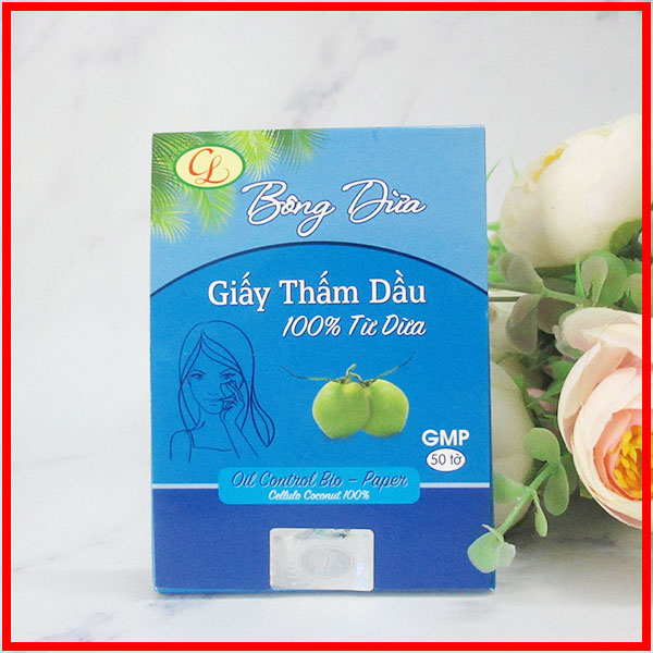 Giấy Thấm Dầu Từ Dừa Cửu Long Hộp 50 Tờ