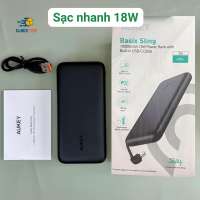 Pin dự phòng dung lượng 10000mAh hỗ trợ sạc nhanh 18W liền cáp sạc Type C Aukey PB-N73C