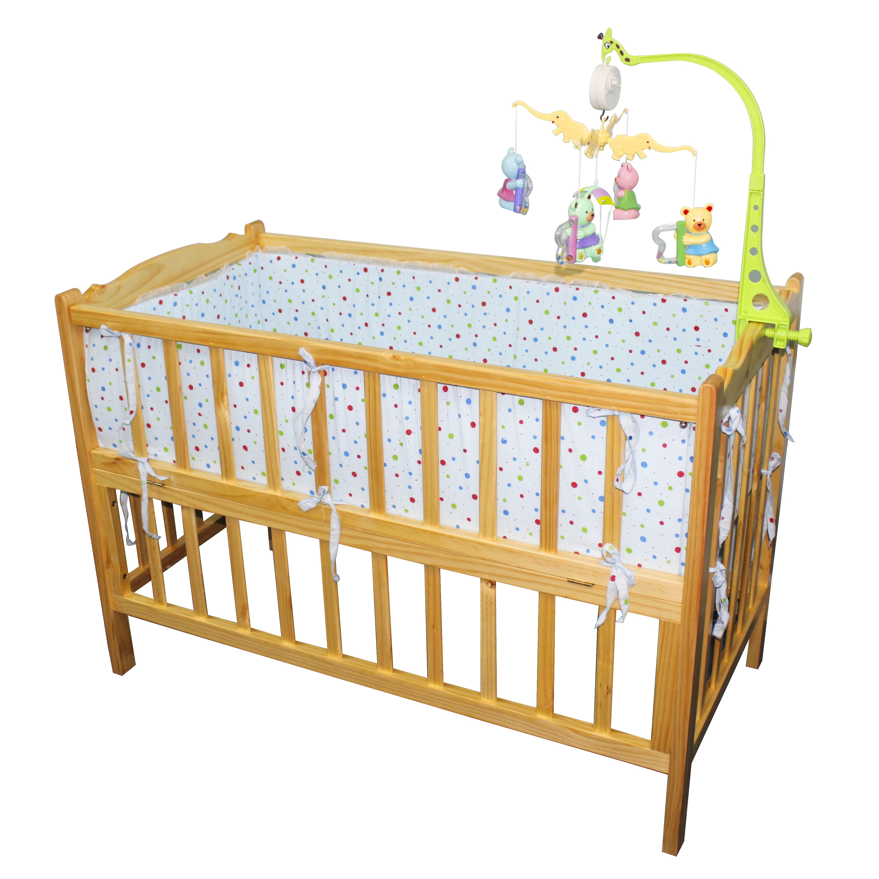 GIƯỜNG CŨI GỖ TRẺ EM MÀU TỰ NHIÊN VINANOI - VNC122 - GỖ THÔNG TỰ NHIÊN NHẬP KHẨU NGUYÊN KHỐI - CÓ BÁNH XE DI CHUYỂN TIỆN LỢI - KÍCH THƯỚC LỚN THOẢI MÁI KHI HOẠT ĐỘNG - DÙNG LÀM GIƯỜNG CHO BÉ SƠ SINH HOẶC CŨI CHO BÉ CHƠI