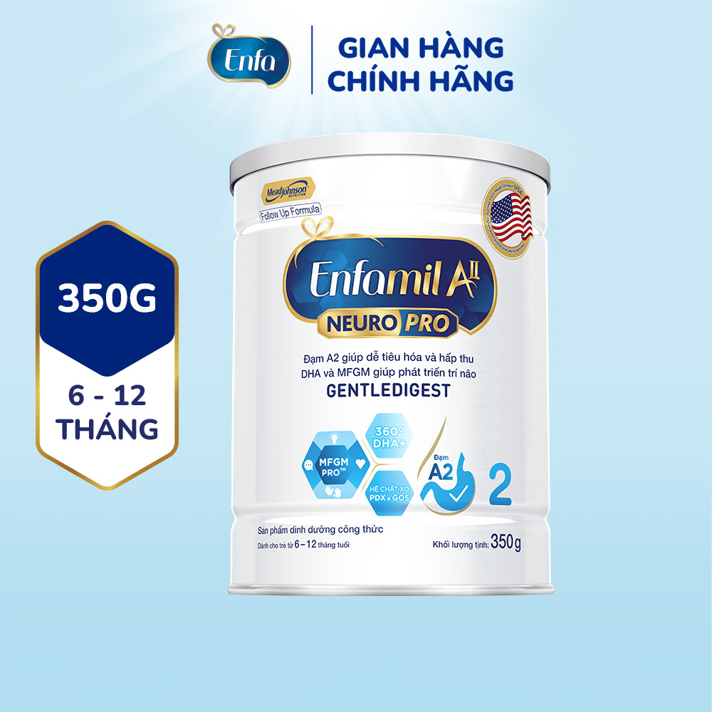 Sữa bột Enfamil A2 Neuropro 2 cho trẻ từ 6-12 tháng tuổi – 350g