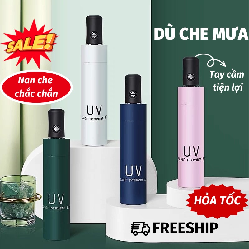 Ô gấp gọn phủ lớp chống tia UV dù che nắng che mưa ngoài trời cầm tay cao cấp Dù Che Mưa Ngăn Nắng Ngăn Tia UV Ô dù gấp gọn che mưa loại lớn ô uv đi mưa to cán dài tự động cute loại cỡ lớn giá rẻ câu cá tránh nắng suốt