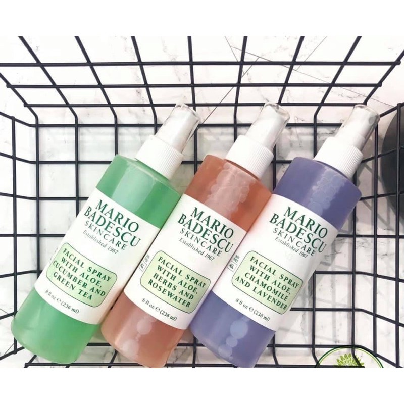 [Hcm]Toner Xịt Khoáng Mario Badescu Facial Spray 236Ml