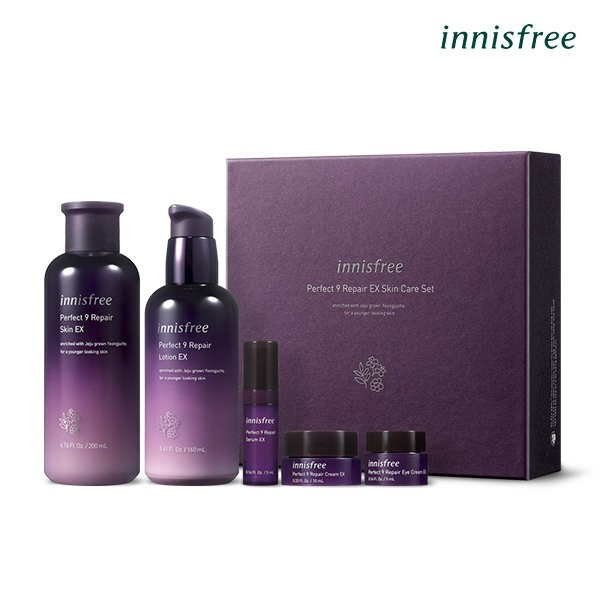 Bộ Dưỡng Cao Cấp Từ 9 Thảo Mộc Quý Innisfree Perfect 9 Repair Ex Skin Care Set