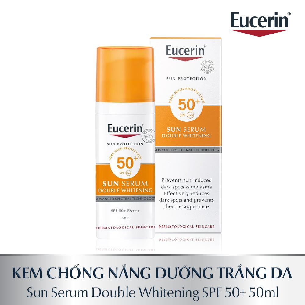 [Hcm]Eucerin Kem Chống Nắng Giúp Giảm Thâm Nám Và Dưỡng Trắng Da Sun Serum Double Whitening Spf50+ 50Ml Chất Lượng Đảm Bảo An Toàn Đến Sức Khỏe Người Sử Dụng Cam Kết Hàng Đúng Mô Tả