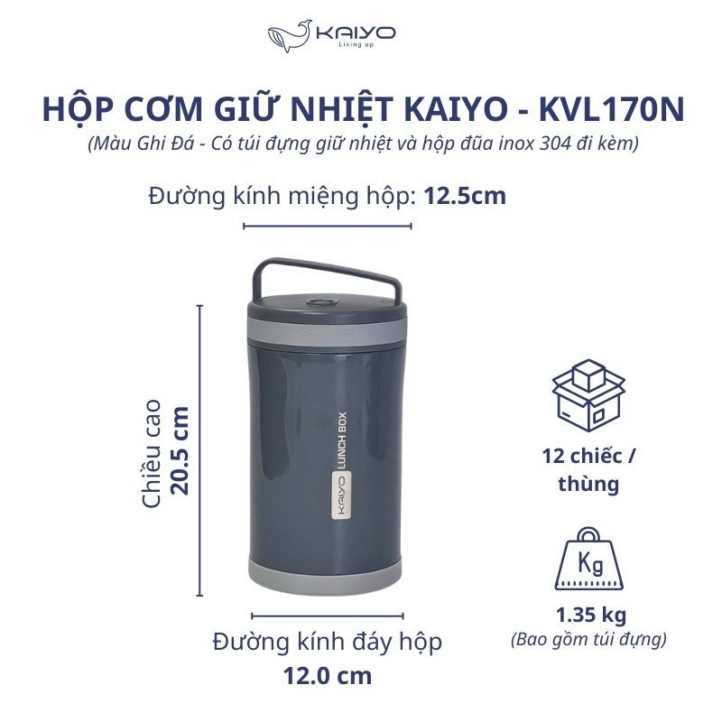 Hộp cơm giữ nhiệt cao cấp 2in1 vừa giữ nhiệt kiêm nồi ủ của Kaiyo Nhật Bản