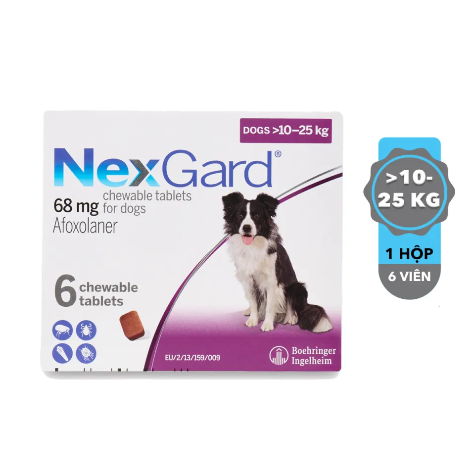 Nexgard Trị Ve Rận Cho Chó size M 10-25kg (Hàng Chính Hãng - 1 viên) Petemo Pet Shop