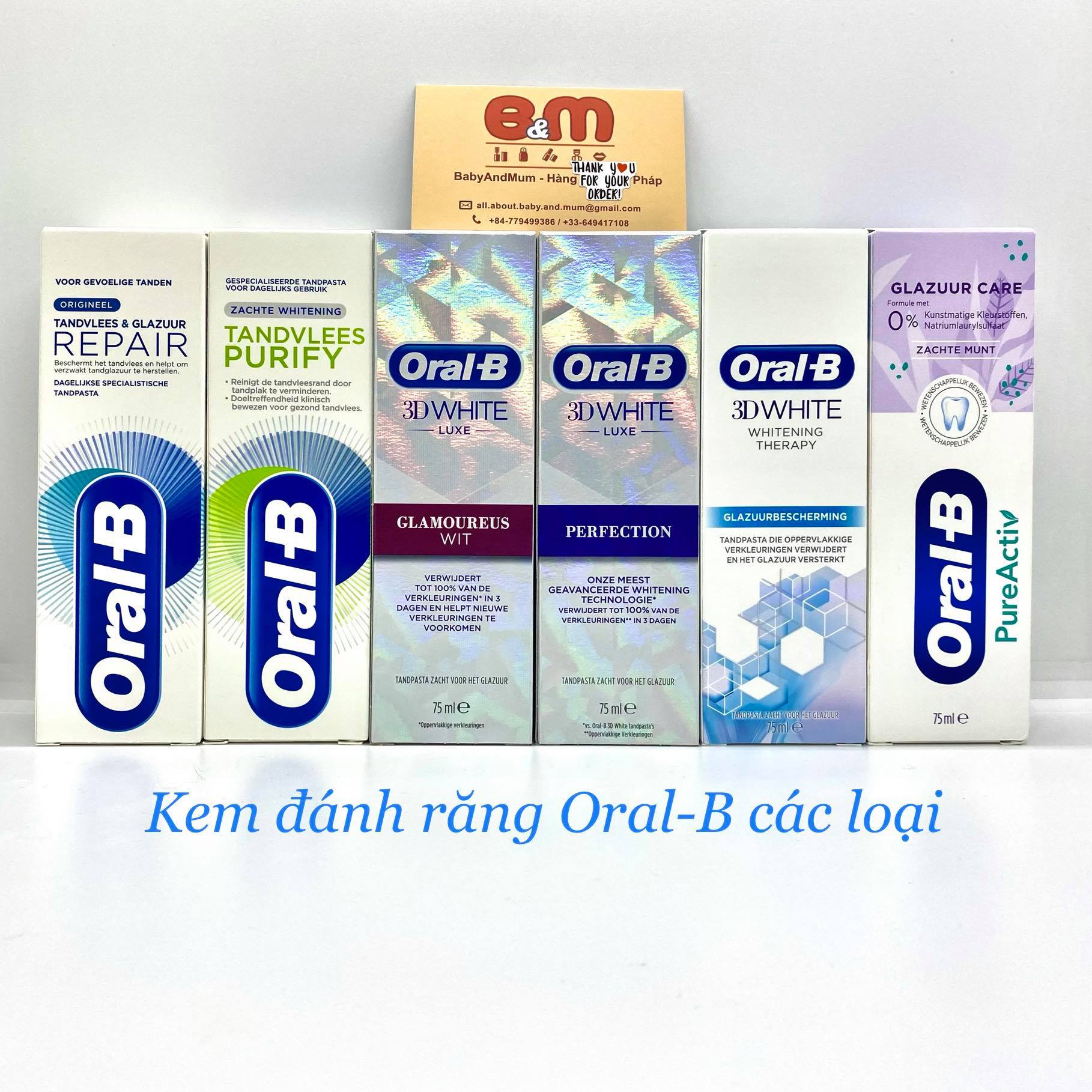 Kem Đánh Răng Oral B Các Dòng Best Seller Của Hãng - Bill Siêu Thị Pháp