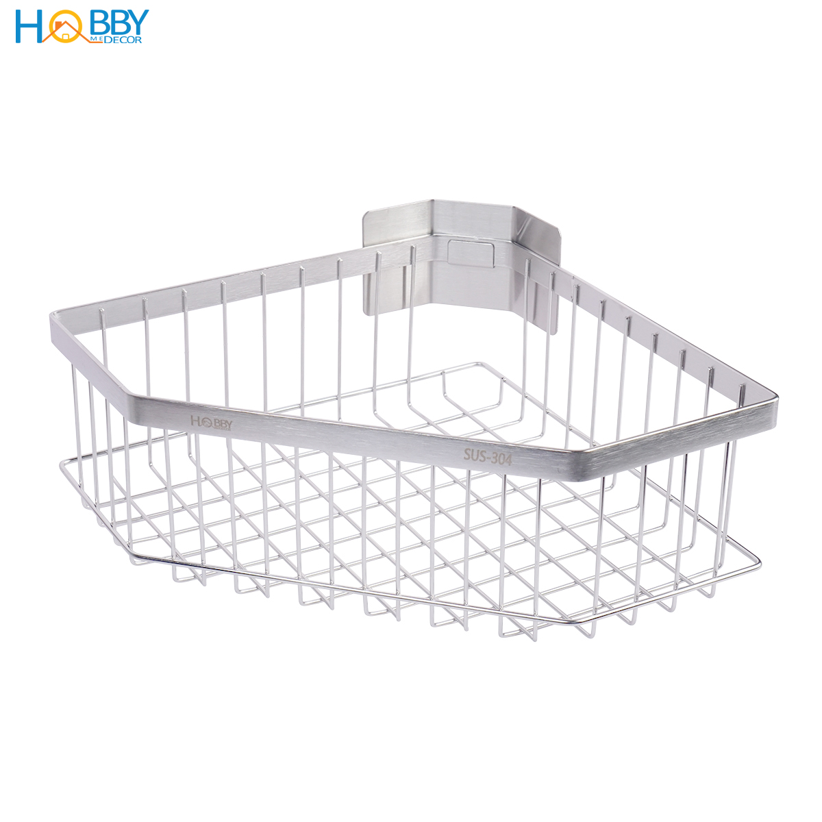 Kệ góc đựng gia vị bếp đa năng inox 304 dán tường HOBBY Home Decor KGT
