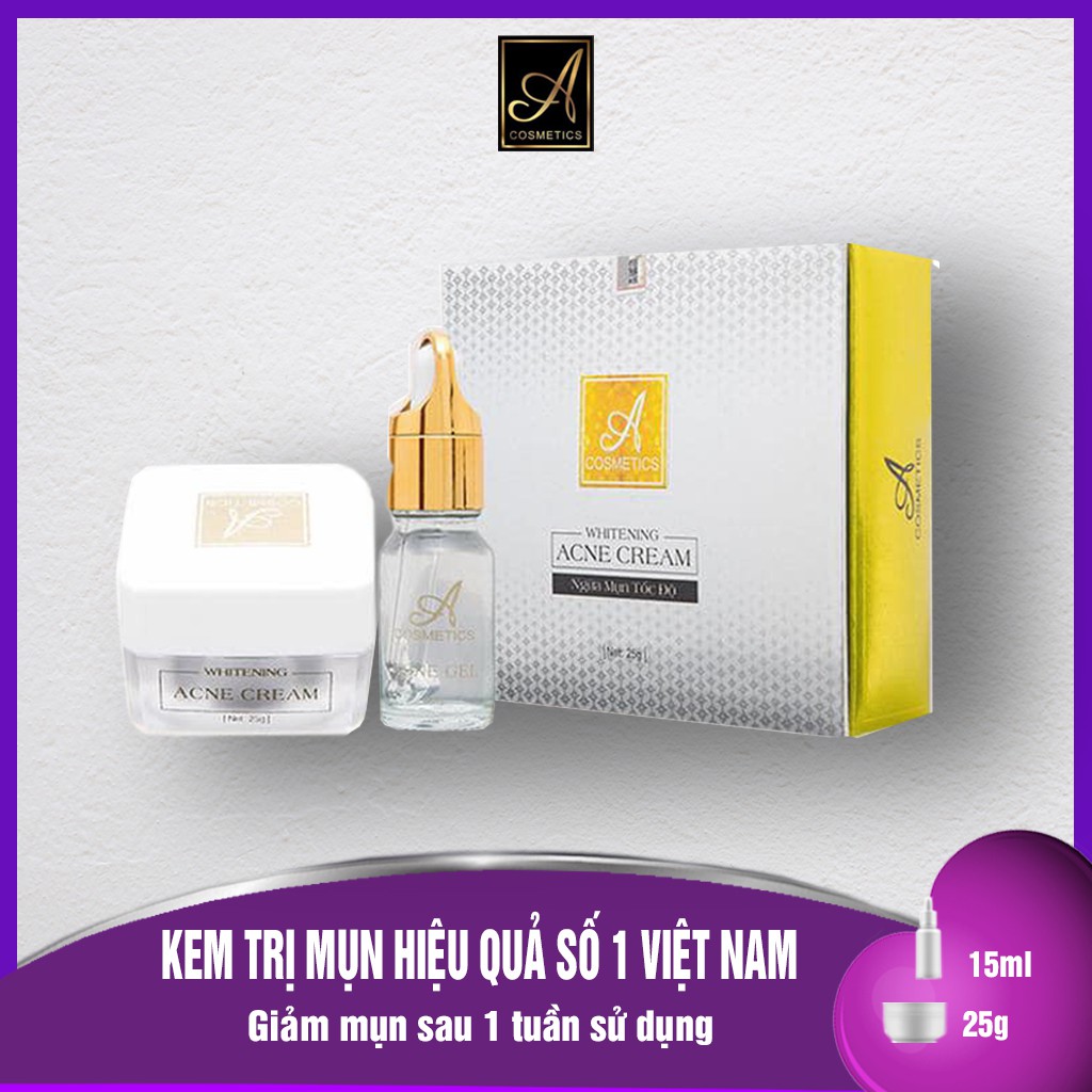 [HCM][ freeship]Kem Ngừa Mụn Cao Cấp Acosmetics - Giúp giảm mụn Bọc Mủ Cám Đầu Đen Giảm Thâm Đảm bảo hết mụn [Chính Hãng 100%]