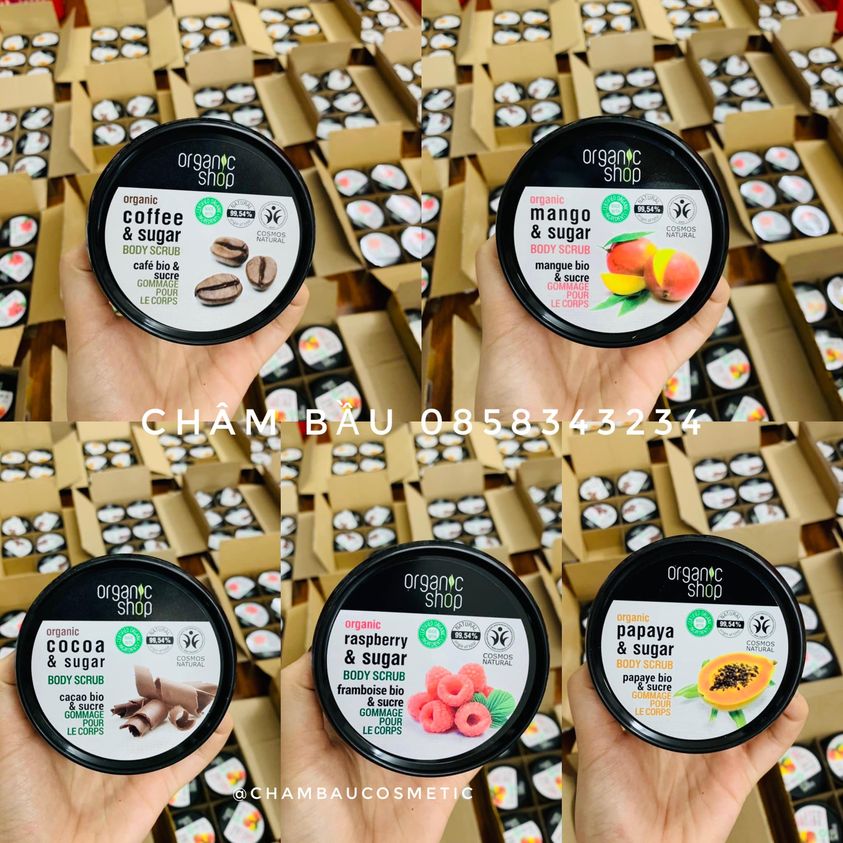 [ CHÍNH HÃNG ]  🍓Kem Tẩy Tế Bào Da 🍓 Toàn Thân Organic Coffee & Sugar Body Scrub 250ml