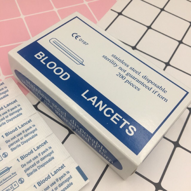 [Hcm](Hộp 200 Cây) Kim Chích Mụn Blood Lancets