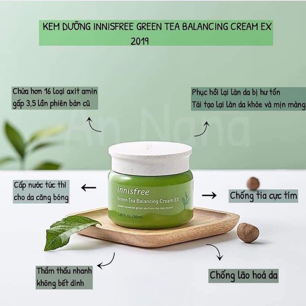 Kem Dưỡng Da Innisfree Trà Xanh Mới