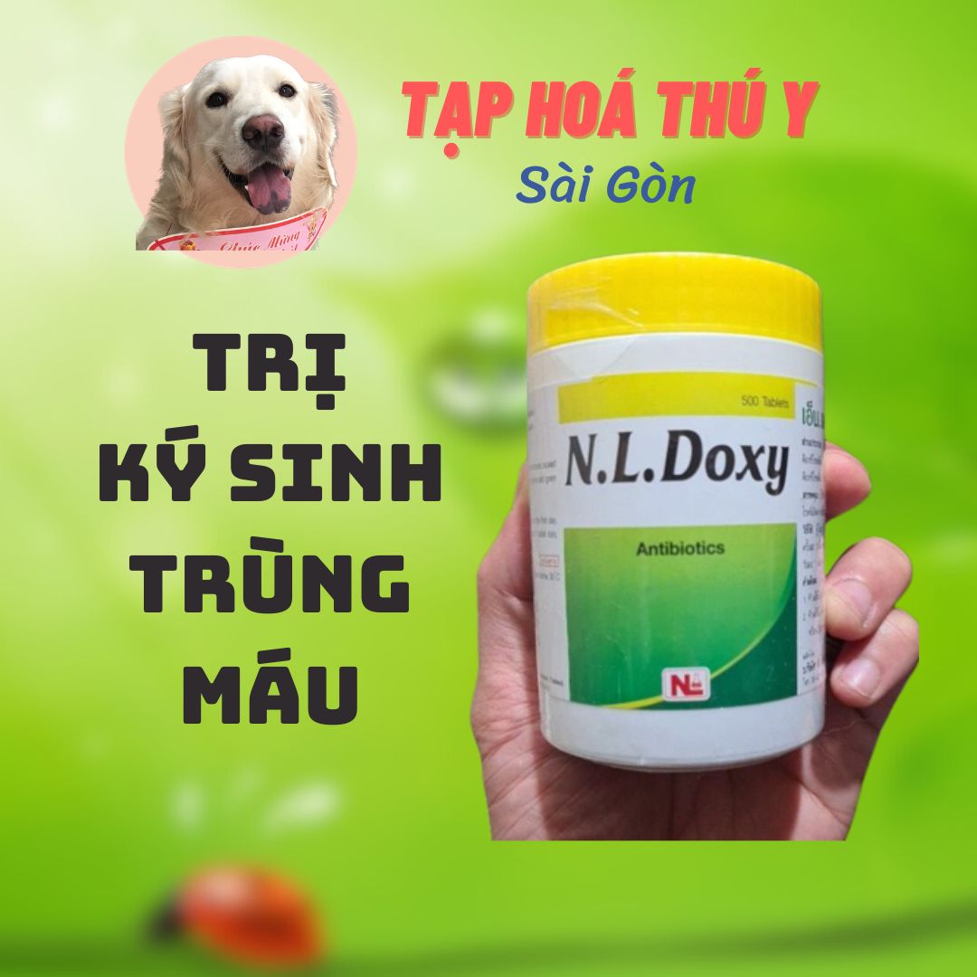 ( 5 VIÊN ) NL DOXY viên doxycycline Thái Lan chuyên hỗ trợ hô hấp và bênh kí sinh trùng máu ở chó